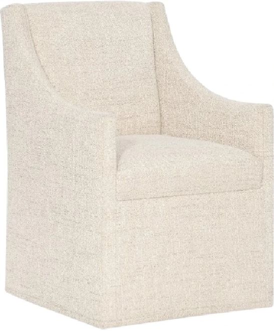 Hooker® Furniture Eleana Classic Linen Castered Dining Arm Chair-0