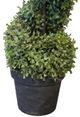 A & B Home Green 4' Artificial Spiral Boxwood Topiary-1