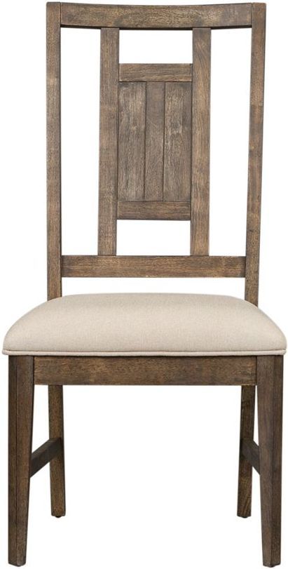 Liberty Furniture Artisan Prairie Aged Oak Lattice Back Side Chair-1