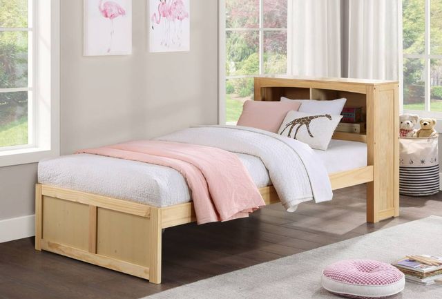 Homelegance® Bartly Natural Twin Bookcase Platform Bed-1