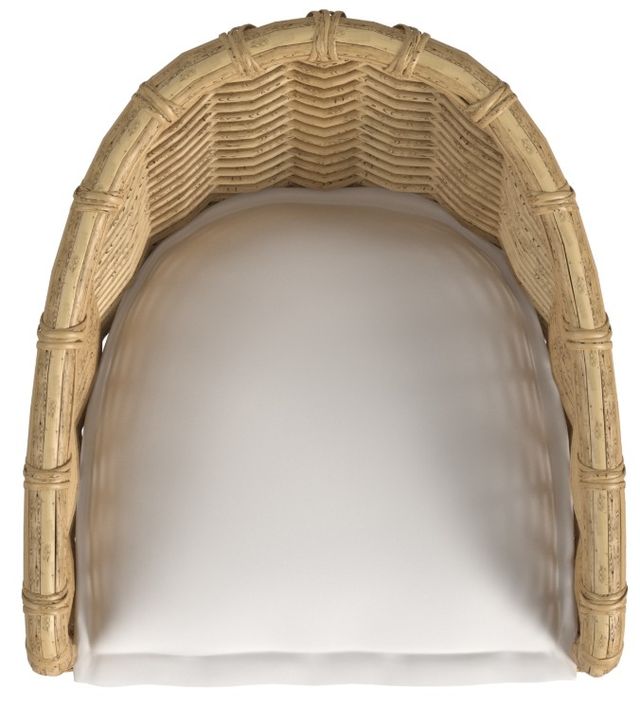 Sunset West Playa Natural Resin Wicker Outdoor Bar Stool with Soothe Pearl Cushion-4