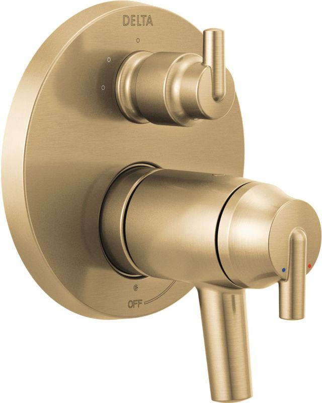 Delta Trinsic® TempAssure® 17T Series Champagne Bronze 2-Handle Valve Trim with 3-Setting Integrated Diverter-0