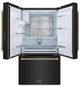 ZLINE Autograph Edition 36" 28.9 Cu. Ft. Black Stainless Steel Standard-Depth French Door Fingerprint-Resistant Refrigerator with External Water Dispenser and Dual Ice Maker in Polished Gold Helix Handles-3