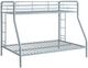 Coaster® Carson Glossy Silver Metal Twin Over Full Bunk Bed-0