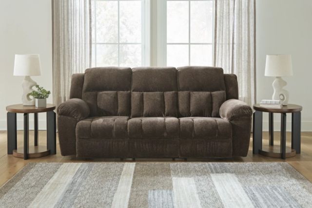 Signature Design by Ashley® Frohn Chocolate Reclining Sofa-4