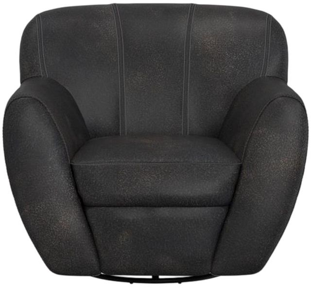 International Furniture Direct Tamesis Black Swivel Accent Chair-1
