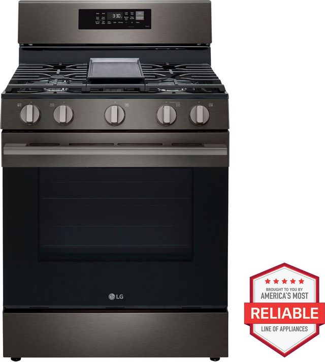 LG 30" Black Stainless Steel Probake Convection® Freestanding Gas Range with  Air Fry and EasyClean®-3