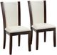 Furniture of America® Manhattan I 2-Piece White/Dark Cherry Side Chair Set-1