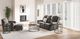 Flexsteel® Halo Antiqued Concrete Round Coffee Table with Soft Silver Frames-3