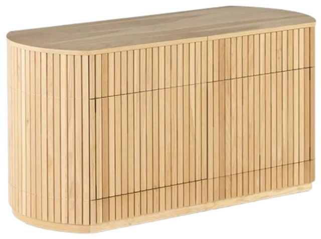 Transformer Table Transformer Scandinavian Oak Round Fluted Sideboard-0