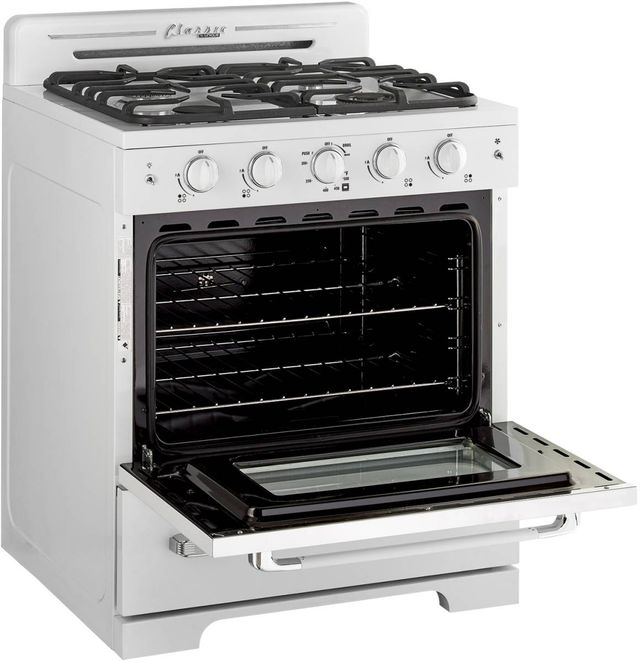 Unique® Appliances Classic Retro 30" Marshmallow White Freestanding Gas Range-3