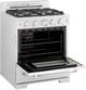 Unique® Appliances Classic Retro 30" Marshmallow White Freestanding Gas Range-3