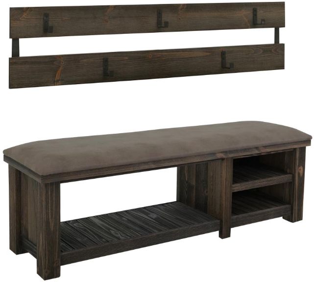 International Furniture Direct Dutton Brown Hall Tree