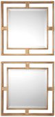 Uttermost® Allick 2-Piece Antiqued Gold Accent Mirror Set-0