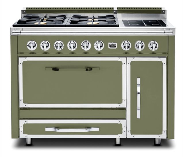 Viking® Tuscany 48" Cypress Green Dual Fuel Pro-Style Dual Fuel Natural Gas Range-0
