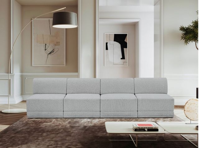 Meridian Furniture Ollie 4-Piece Gray Armless Sofa-2