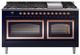 Ilve® Nostalgie II Noblesse 60'' Midnight Blue Pro Style Dual Fuel Range with Copper Trim-0