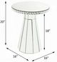 ACME Furniture Lotus Mirrored Accent Table with Faux Crystal Diamond Accents-2