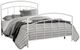 HH2 Home Julien White Queen Metal Rod Bed-0