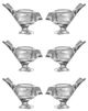 A & B Home 6-Piece Clear Glass Bird Candle Holder Set-0