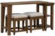 Liberty Furniture Carolina Park 3-Piece Amber Brown Console Table and Stool Set-0