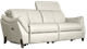 Fornirama 3442 Off-White Power Reclining Condo Sofa with Adjustable Headrest-0