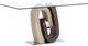 Global Furniture USA T4126 Glass Top Coffee Table with Dark Brown/Silver Base-0