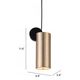 Zuo Modern Martiza Gold Ceiling Lamp-4