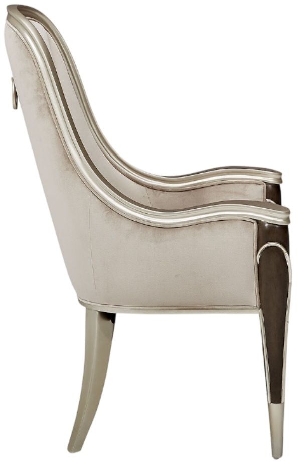 Michael Amini® Villa Cherie Chardonnay/Hazelnut Arm Chair -3