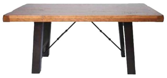 Members Amish Customizable Heritage Woodcrafters Settlers 42" x 72" Trestle Dining Table-0