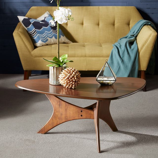 Olliix by INK+IVY Brown Blaze Triangle Wood Coffee Table-3
