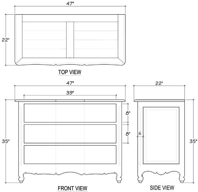Bramble Customizable Provence Large Dresser-1