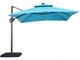 Furniture of America® Aurora Teal Aluminum/Polyester Outdoor Patio Umbrella with Base and LED-1