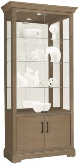 Howard Miller® Breindel III Aged Gray Curio Cabinet-0