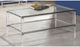 Mazin Furniture Lyrica Glass Top Rectangle Coffee Table with Chrome Base -1