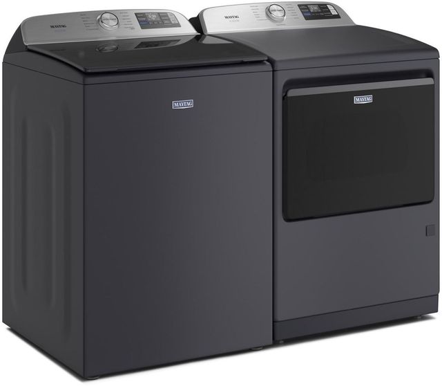 Maytag® Midnight Steel Top Load Washer & Electric Dryer Laundry Pair-4