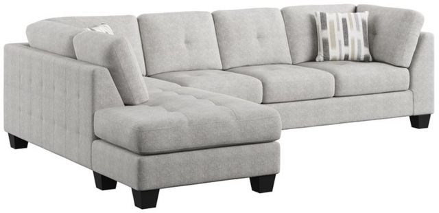 Emerald Home Myles 2-Piece Gray Sectional and Chaise-0