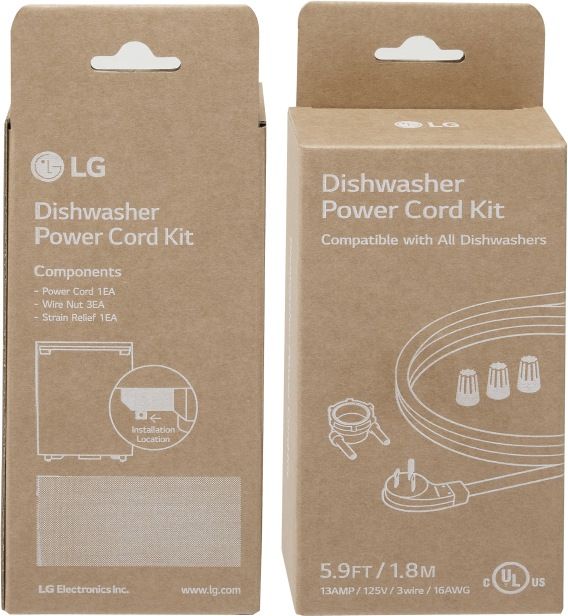LG 6 Ft. Black Dishwasher Power Cord-3