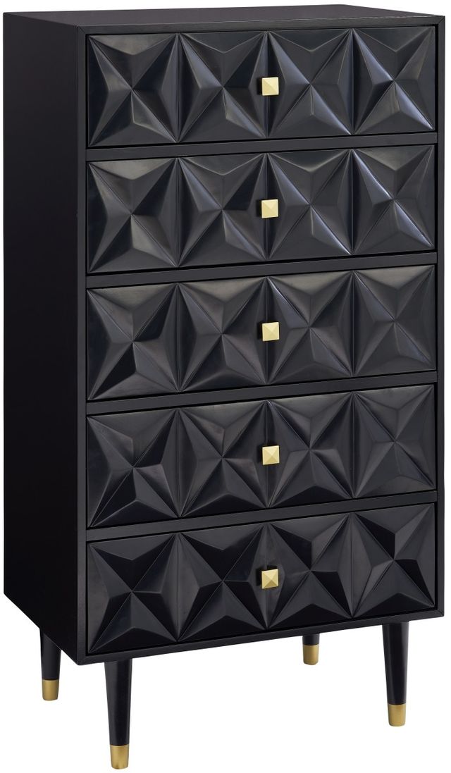 Linon Geo Black Chest Of Drawers-1