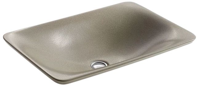 Kohler Shagreen Carillon® Oyster Pearl 21.25" Rectangular Drop-In Bathroom Sink, No Overflow-0
