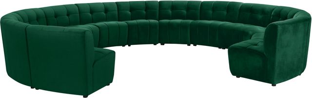 Meridian Furniture Limitless 13-Piece Green Velvet Modular Sectional-2