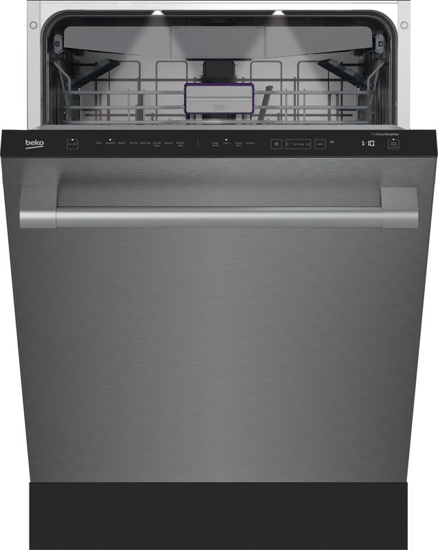 Beko 24" Fingerprint Free Stainless Steel Top Control Built In Dishwasher-0