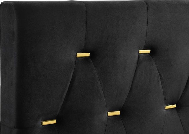 Coaster® Kendall Black/Gold Queen Upholstered Panel Bed-3
