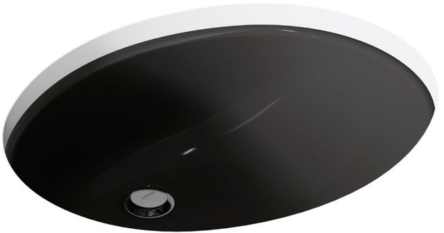 Kohler Caxton® Black 19.25" Oval Undermount Bathroom Sink-0