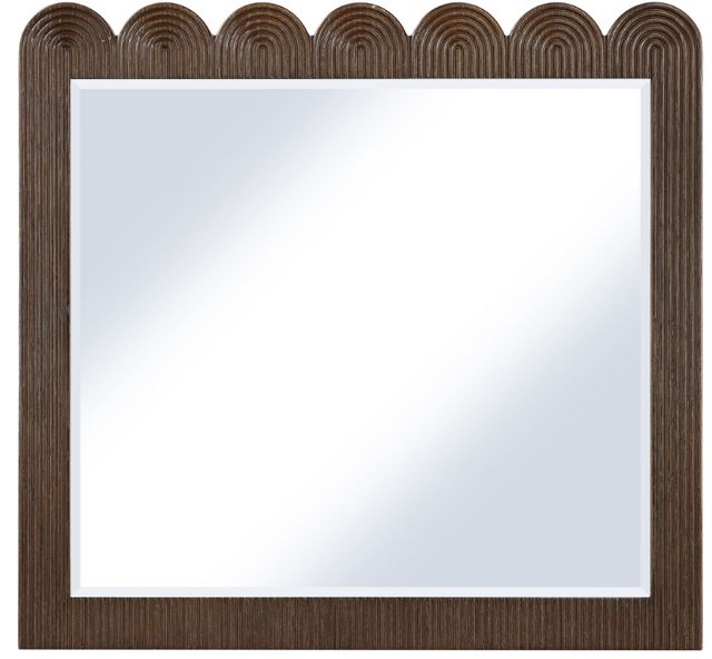 Meridian Furniture Scallop Brown Mirror-0