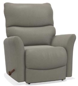 La-Z-Boy® Rowan Slate Leather Manual Rocking Recliner-0