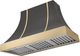 AGA Cascade 48" Slate Wall Mounted Range Hood  with Brushed Brass Trim-0