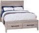American Woodcrafters 2810 Aurora 4-Piece Whitewash Queen Storage Bedroom Set-2