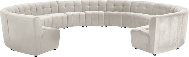 Meridian Furniture Limitless 13-Piece Cream Velvet Modular Sectional-0