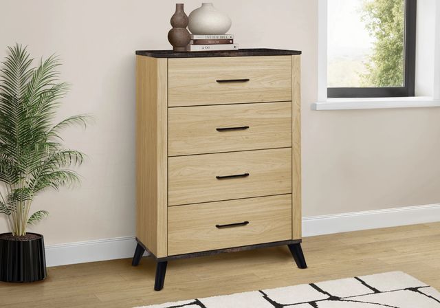 Monarch Specialties Inc. Light Oak/Rustic Oak Chest-1